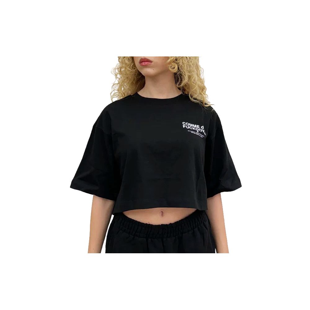 Black Cotton Tops & T-Shirt