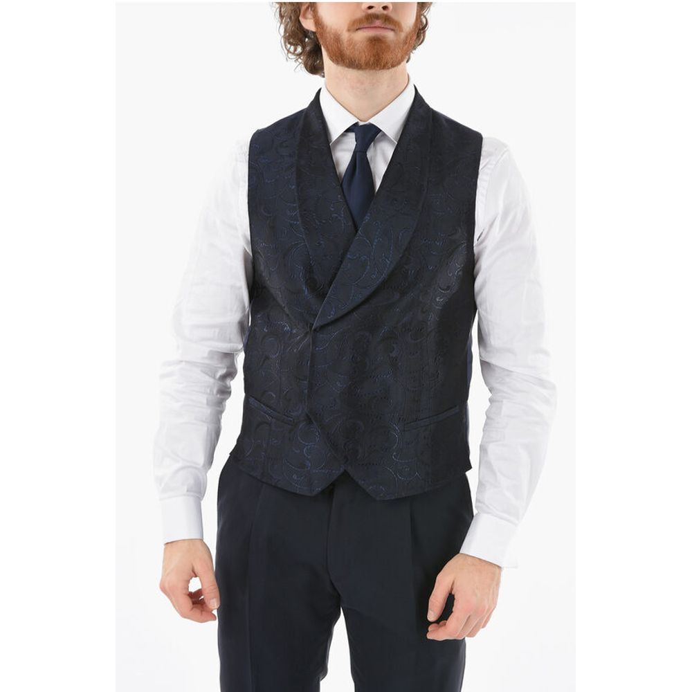 CC COLLECTION Embroidered CERIM. RESET Waistcoat with Hidden