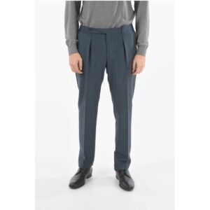 Unlined Trousers with Hook and Pinces