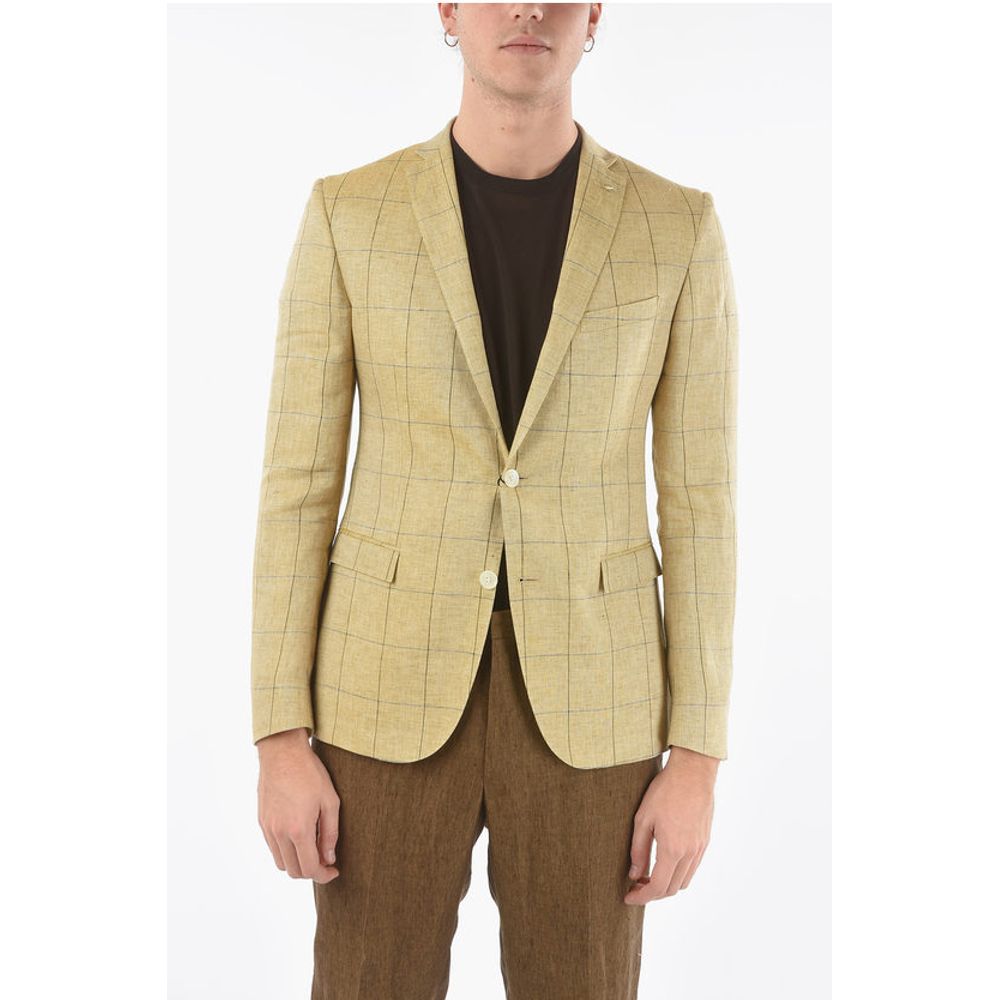 CC COLLECTION Windowpane Check RIGHT Flap Pocket 2-button Bl