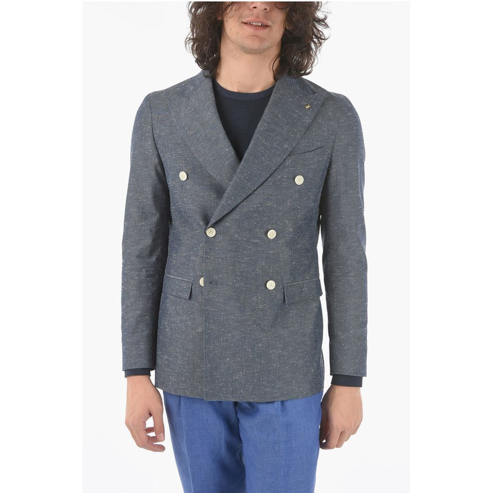 CC COLLECTION peak lapel REWARD double-breasted blazer with