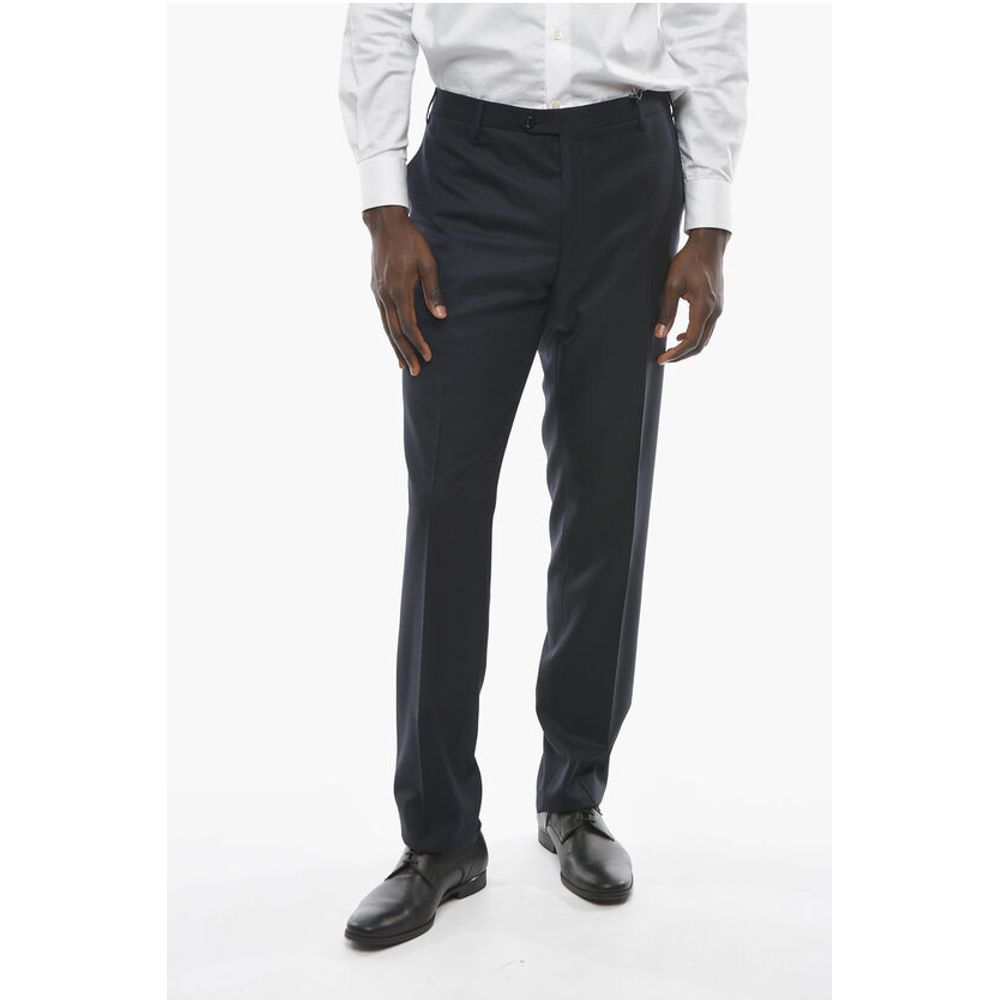 Virgin Wool Mid Rise Pants