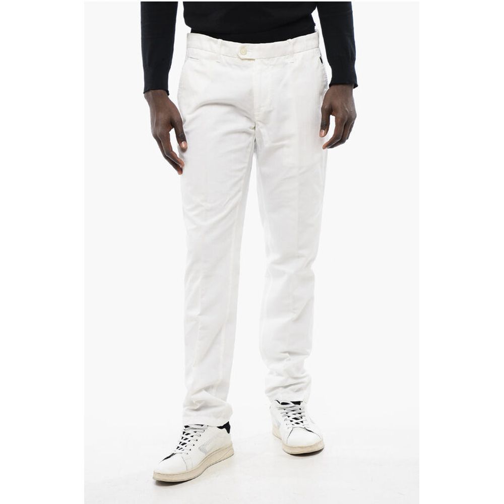 ID Solid Color Cotton and Linen Chino Pants