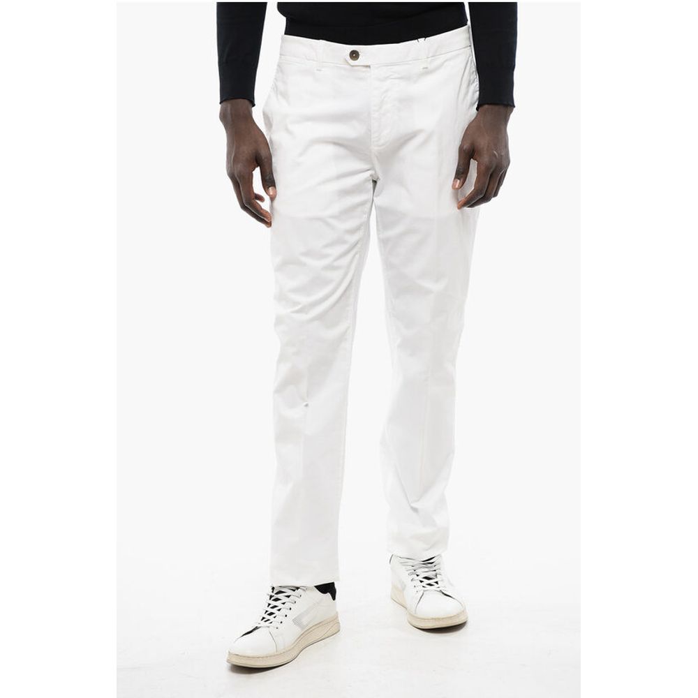 ID Solid Color Chino Pants with Belt Loops
