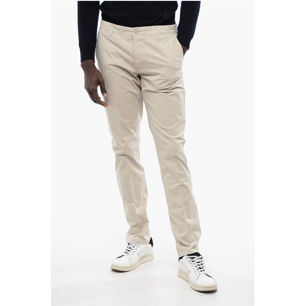 CC COLLECTION Stretch Cotton Chinos Pants with Belt Loops