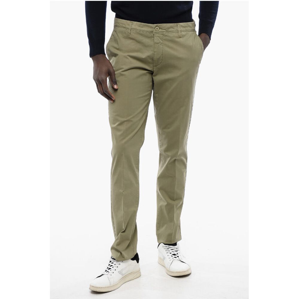CC COLLECTION Stretch Cotton Chinos Pants with Belt Loops