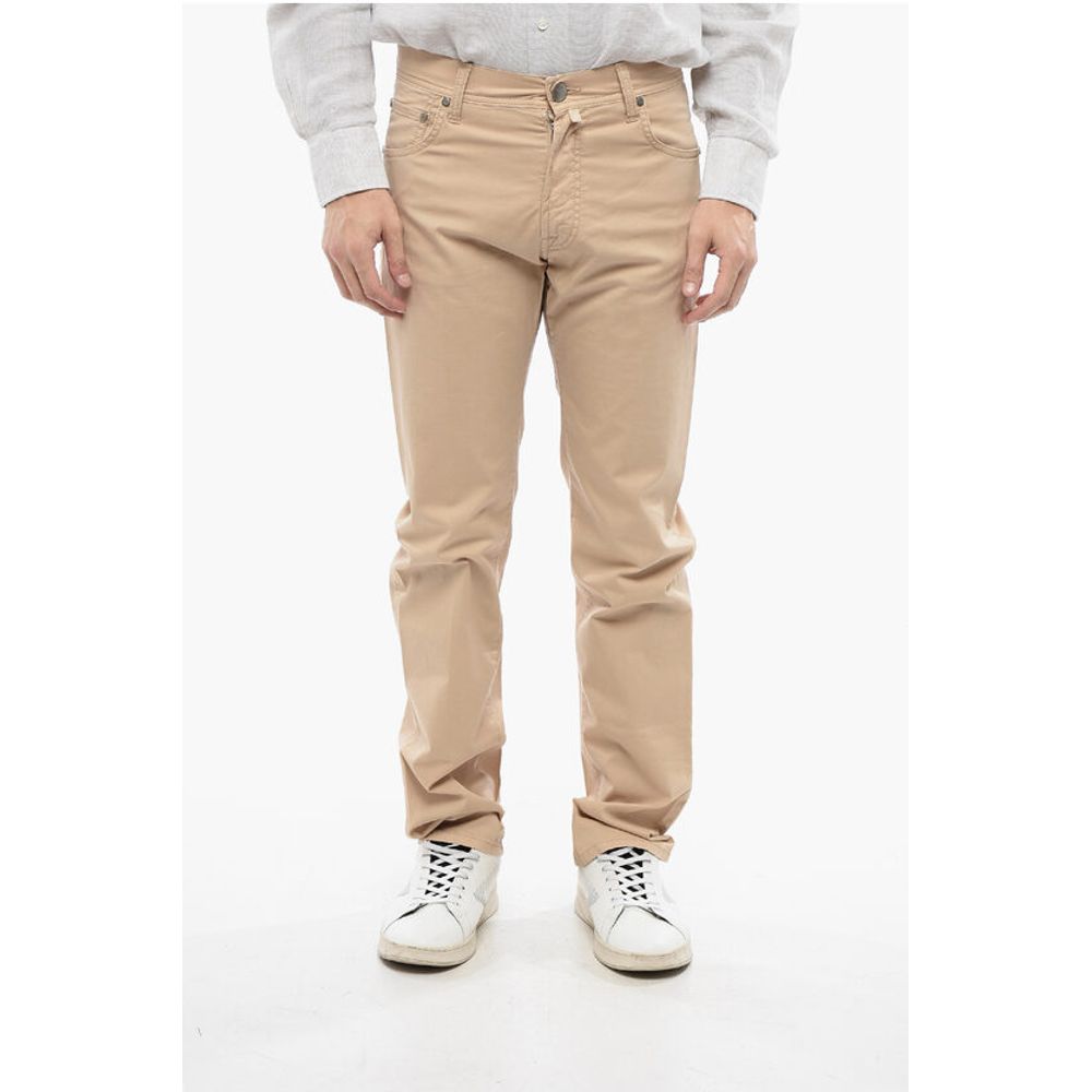 ID 5-Pocketed Stretch Cotton Pants with Belt Loops