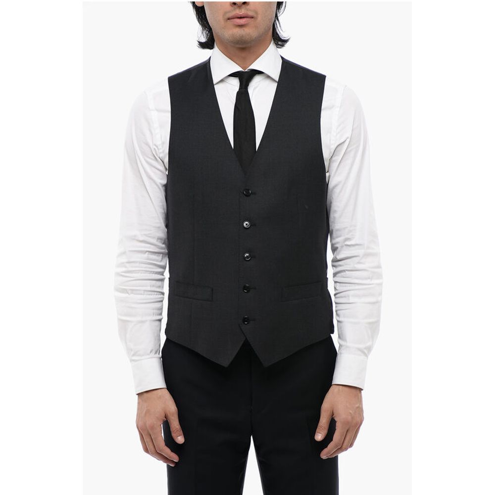 Virgin Wool LEADER Waistcoat with Back Adjuster