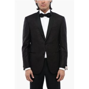 Glitter Virgin Wool ACADEMY CERIMO 2-Button Blazer With Shaw