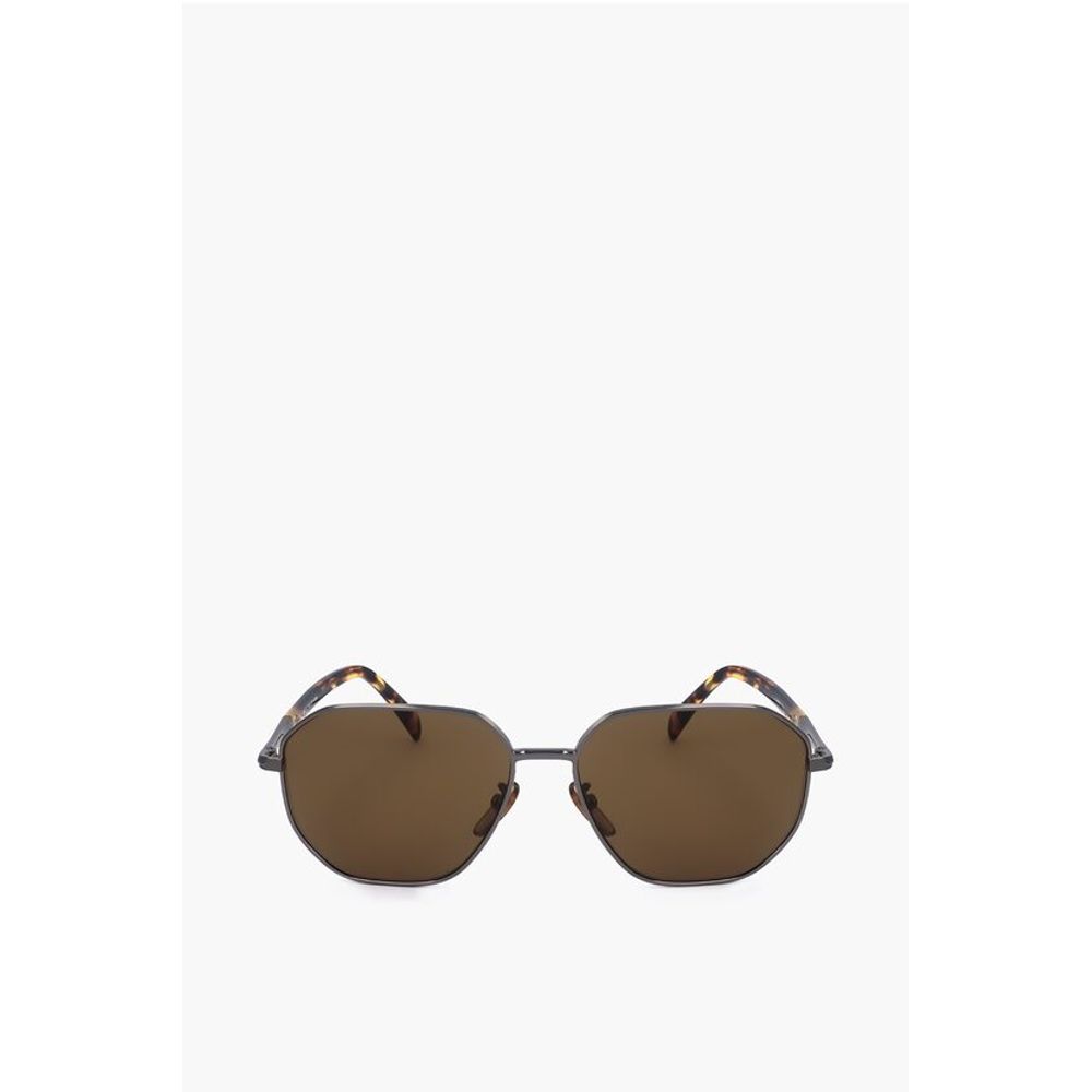 Metal-framed Sunglasses with Tortoiseshell Rods