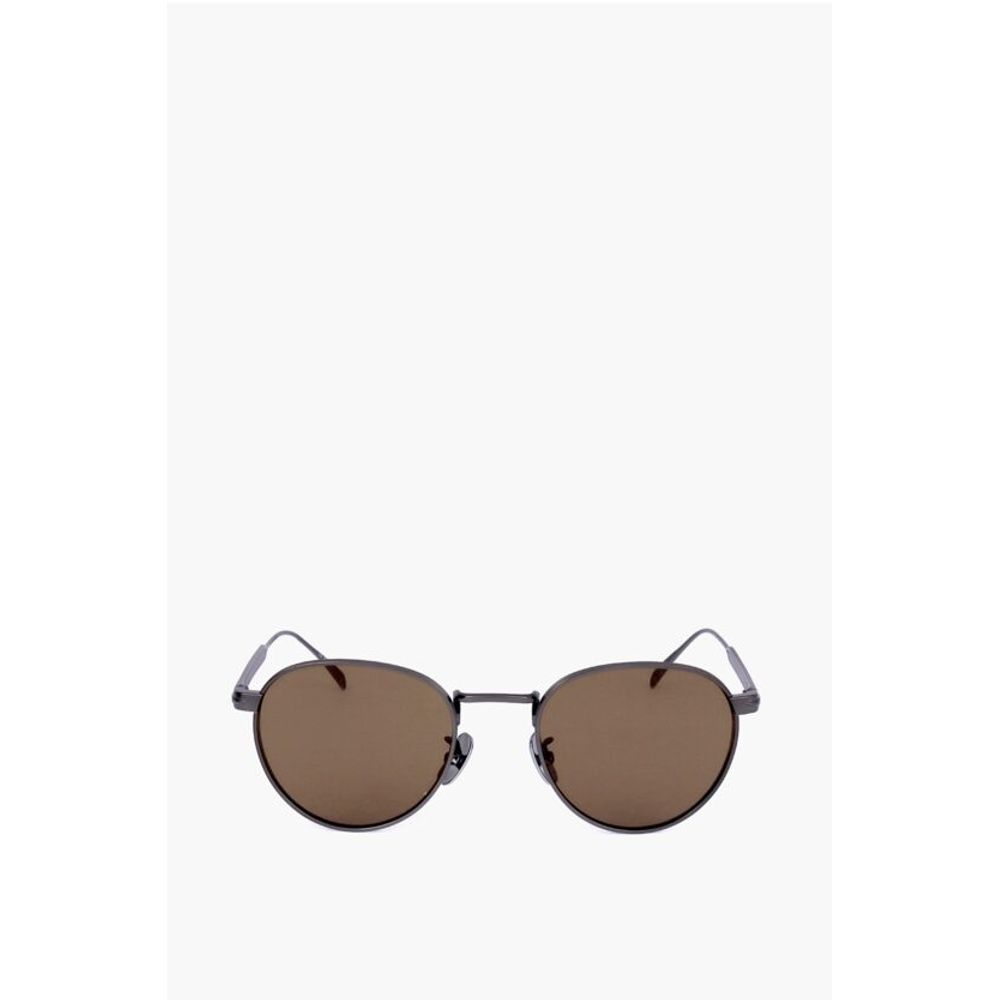 Metal-framed Sunglasses with Orange Lenses