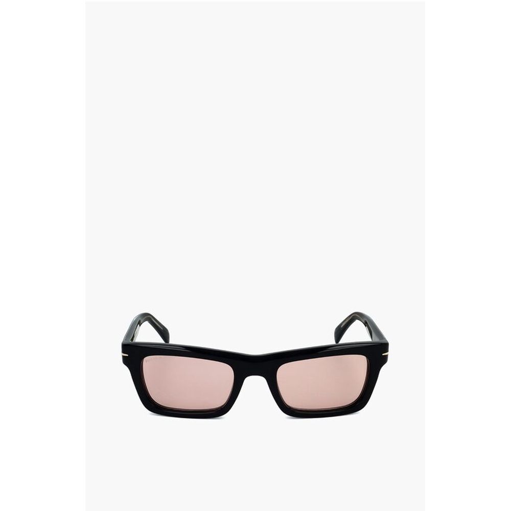 Rectangular Sunglasses with Pinkish Lenses