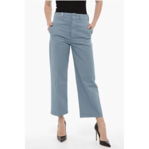 Solid Color Cropped Palazzo Pants