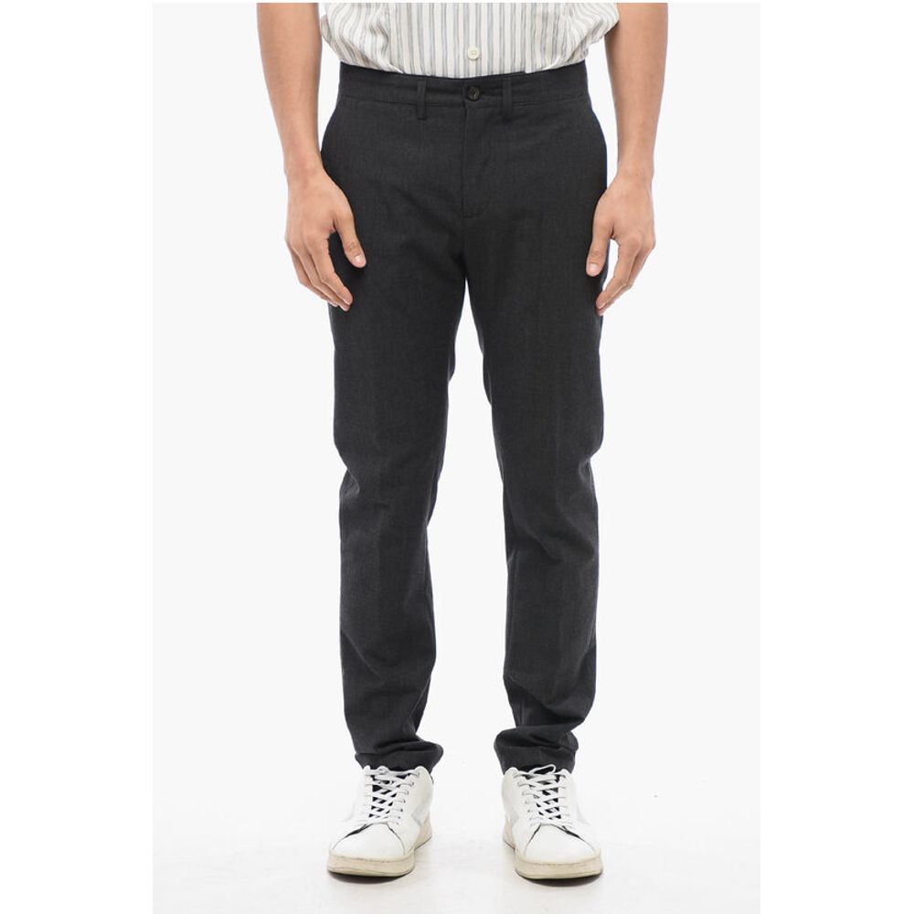 Cotton and Virgin Wool MIKE Pants with Belt Loops