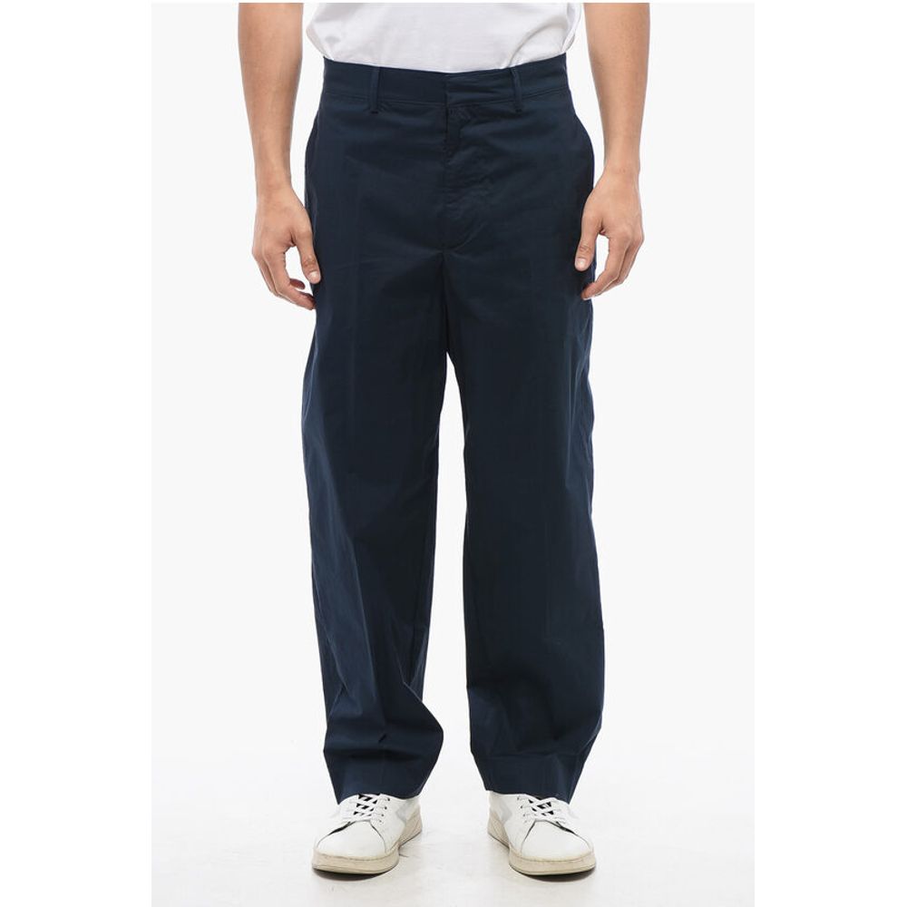 Solid Color Stretch Cotton E-MOTION Pants