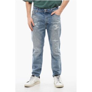 Distressed Effect Slim Fit DRAKE Jeans 17cm