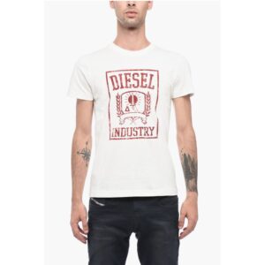 Crew-Neck Cotton T-DIEGOR-E10 T-shirt With Velvet Logo