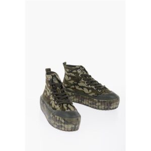 Platform S-HANAMI Sneakers with Camo Motif