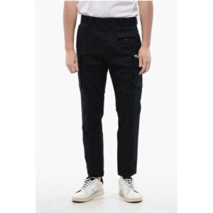 Solid Color P-COR-CL Cargo Pants with Oval-D Logo