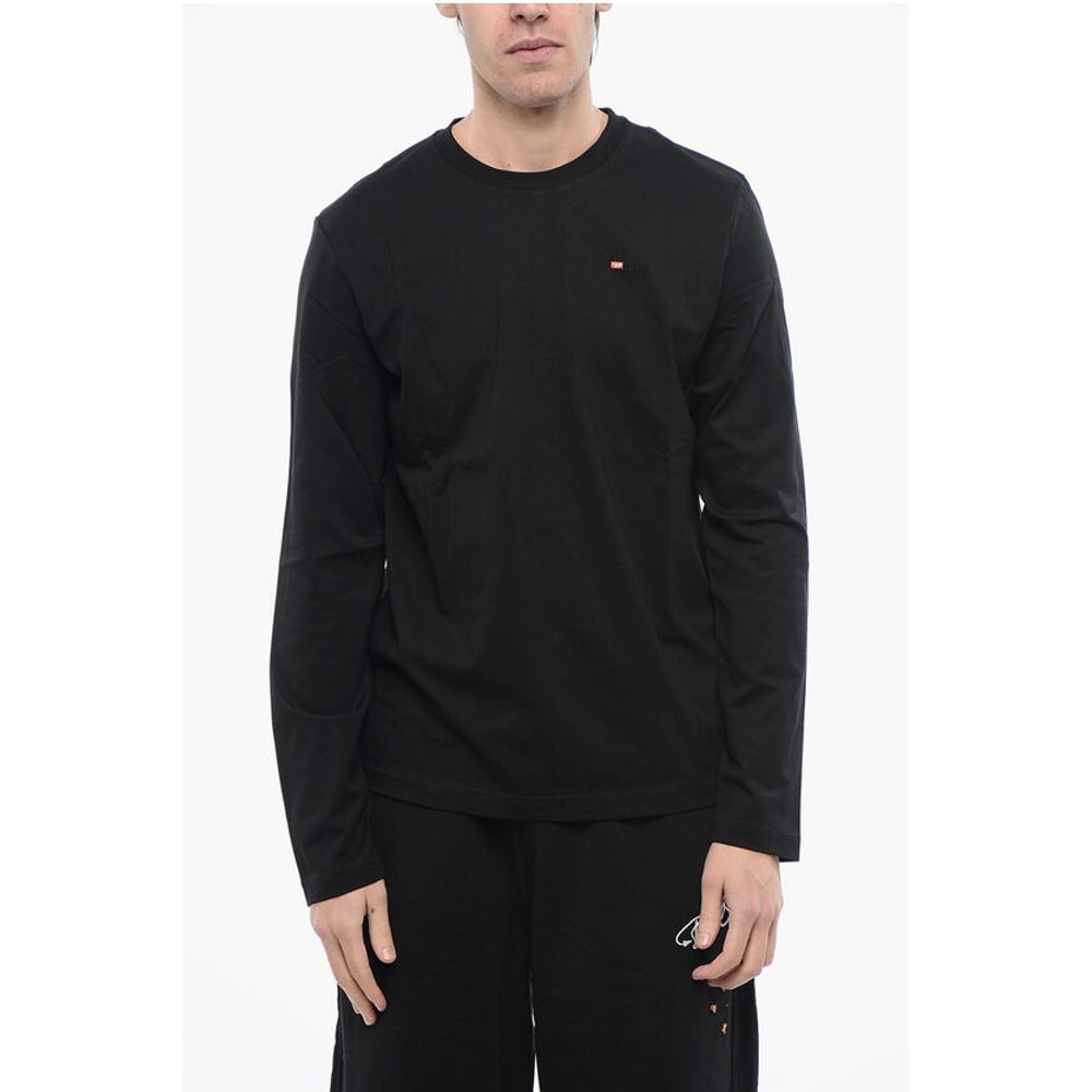 Long Sleeved T-DIEGOR-LS-MICRODIV Crew-neck T-Shirt