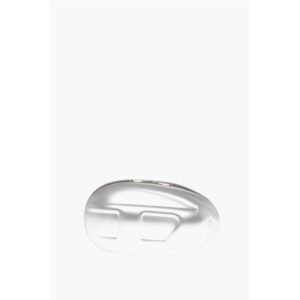 Oval Shaped Rigid 1-DR FOLD Clutch Bag with Embossed Oval D