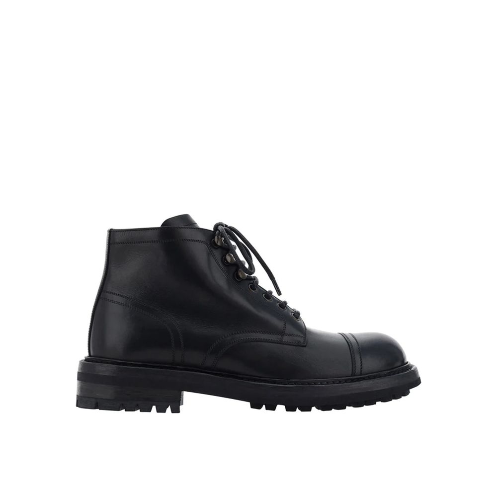 Lace-Up Leather Boots