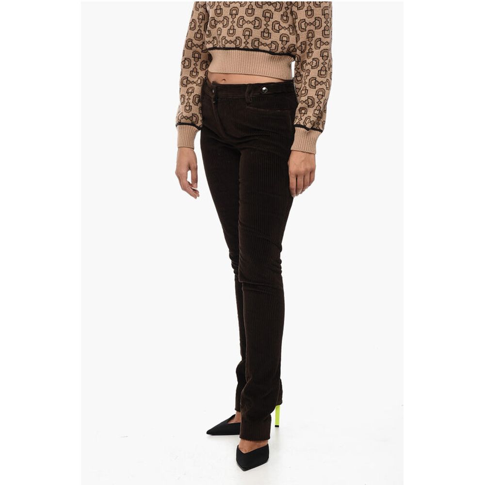 Corduroy Bootcut Pants with Belt Loops