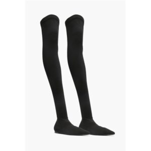 Pointed Toe Stretch Fabric Over-The-Knee Boots