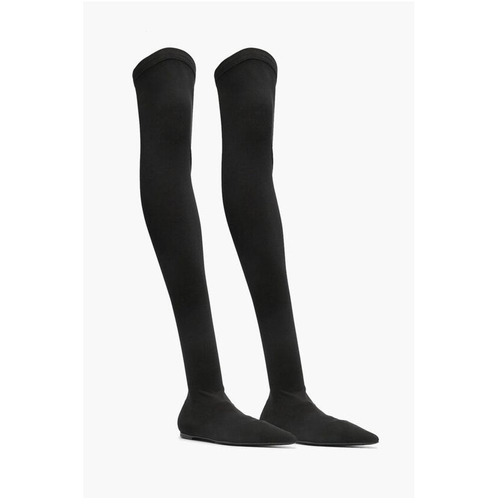 Pointed Toe Stretch Fabric Over-The-Knee Boots