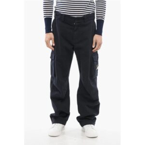 Twill Cotton Cargo Pants with Belt Loops