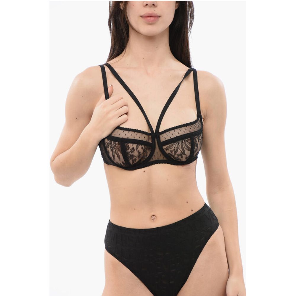Lace Logoed Bra with Underwire