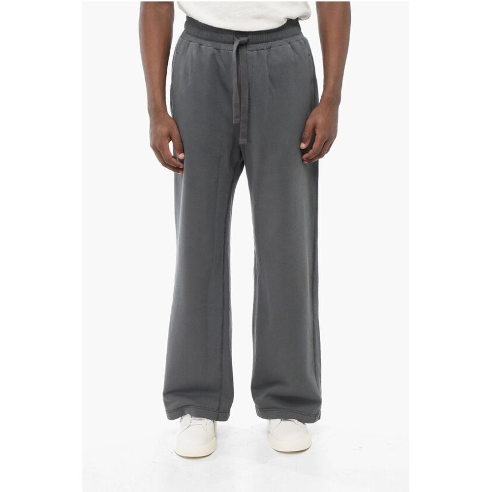 Brushed Cotton Wide Leg Sweatpants