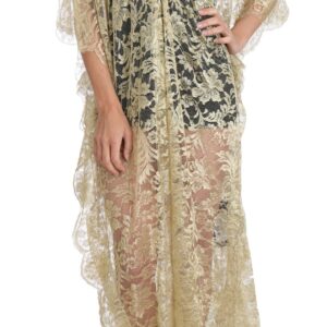 Golden Floral Lace Kaftan Sundress
