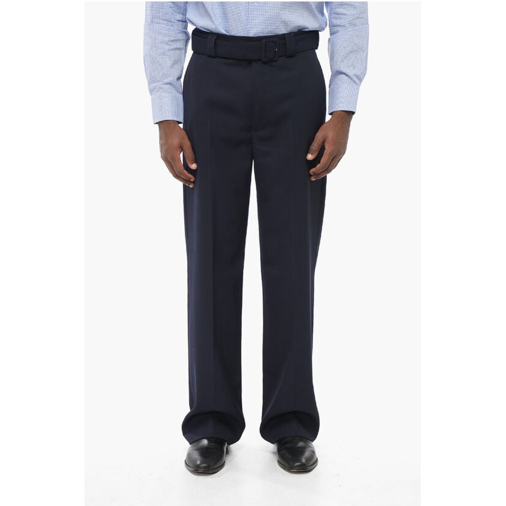 4-Pocketed PAULSON Wool Blend Pants with Belt