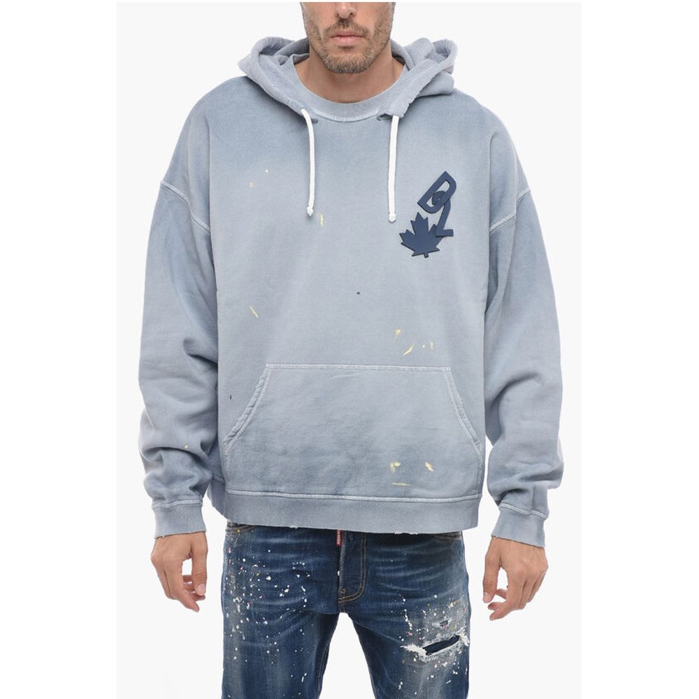 Hoodie Sweatshirt with Paint Splitter Pattern