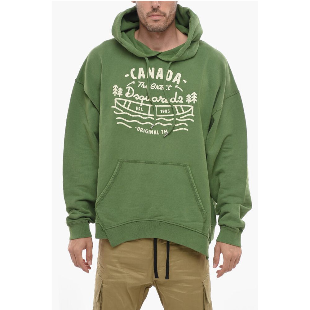RAGIAN Hoodie Sweatshirt with Lettering Print