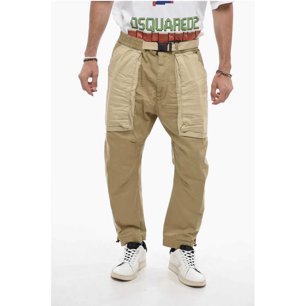 Two-toned Pully Pants with Buckle