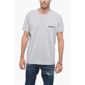 Crewneck T-Shirt with Logoed Chest Pocket