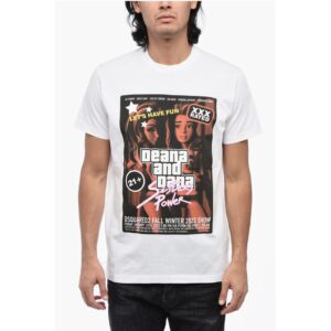 Printed CIGARETTE FIT Crew-neck T-Shirt