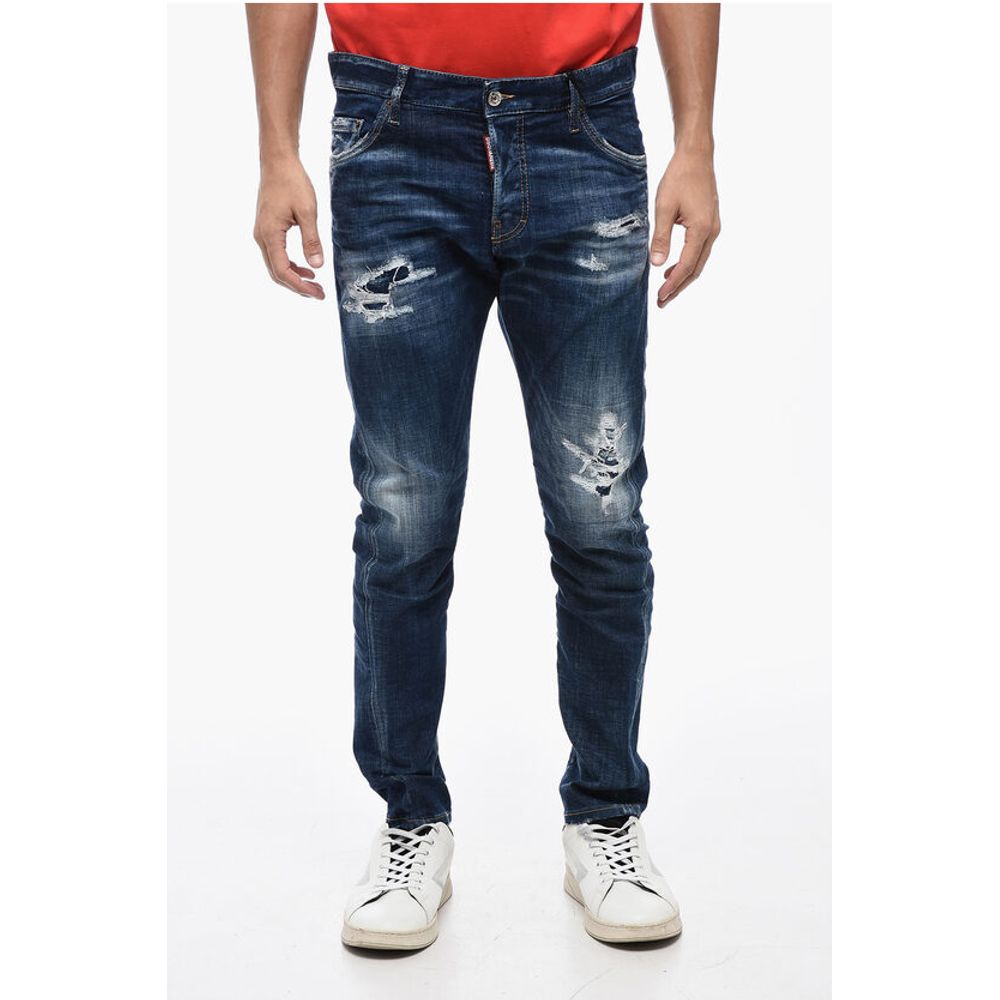 Vintage Effect Distressed SEXY TWIST Jeans 16cm