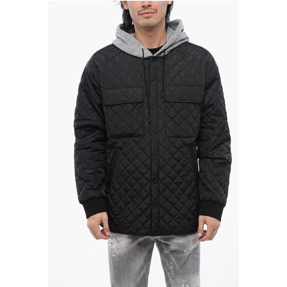 Quilted Jacket with Fleece Hood