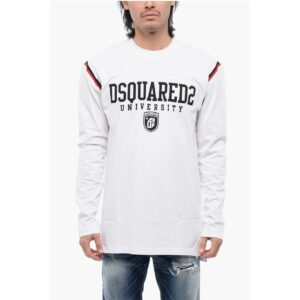 Varsity T-shirt with Contrasting Print