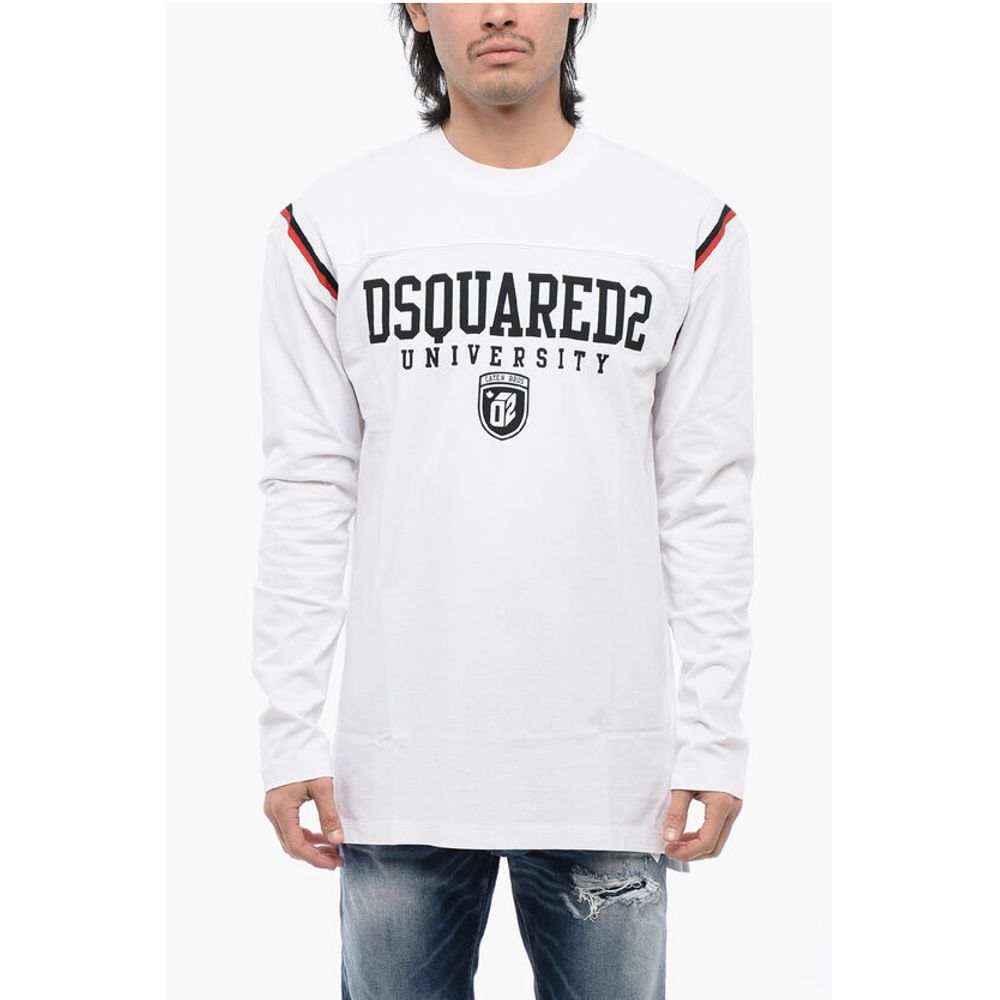 Varsity T-shirt with Contrasting Print