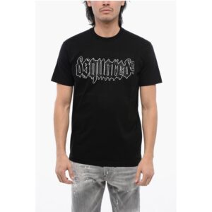 Cotton D2 GOTHIC Loose Fit T-Shirt with Rhinestones