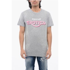 Muscle Fit T-shirt with Distressed Effect