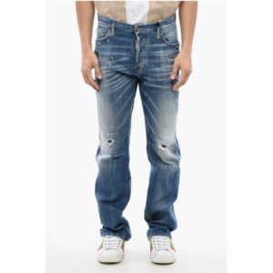 Embroidered ROADIE Slim Fit Jeans With Distressed Effect