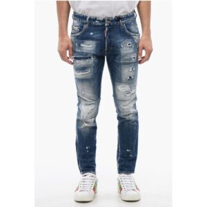 Skater Fit Distressed Effect Jeans 16 cm