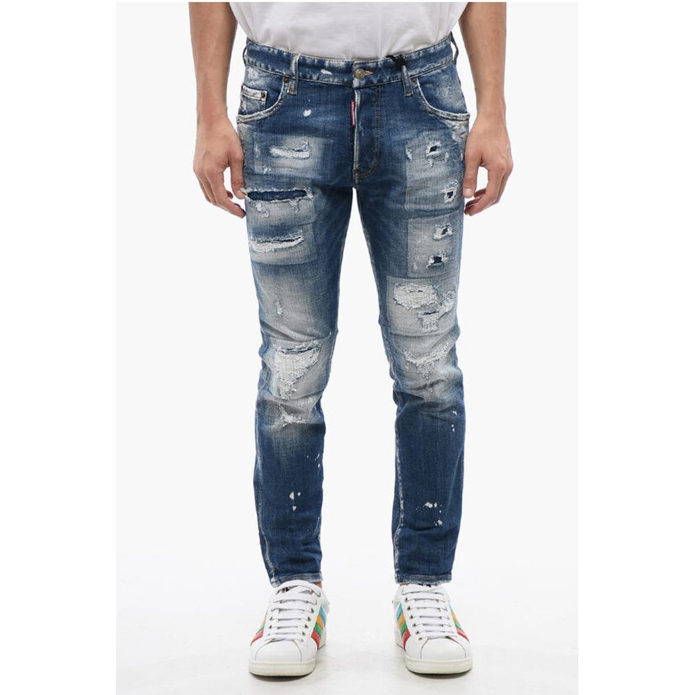 Skater Fit Distressed Effect Jeans 16 cm