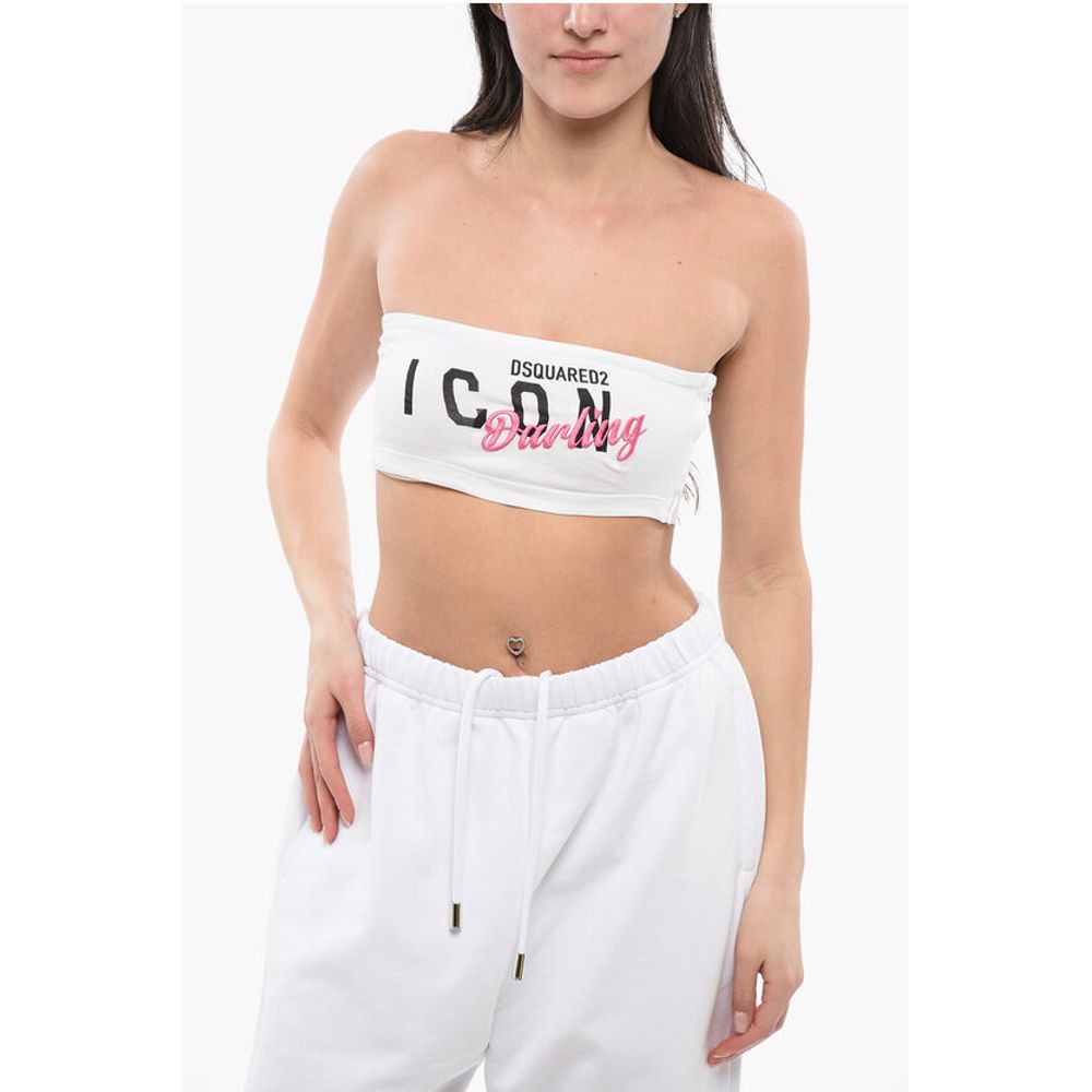 Printed Embroidered ICON DARLING Tube Top