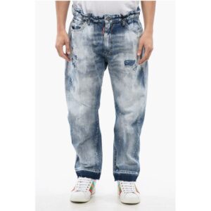 Distressed Effect BIG BROTHER Stone Washed Jeans 19 cm